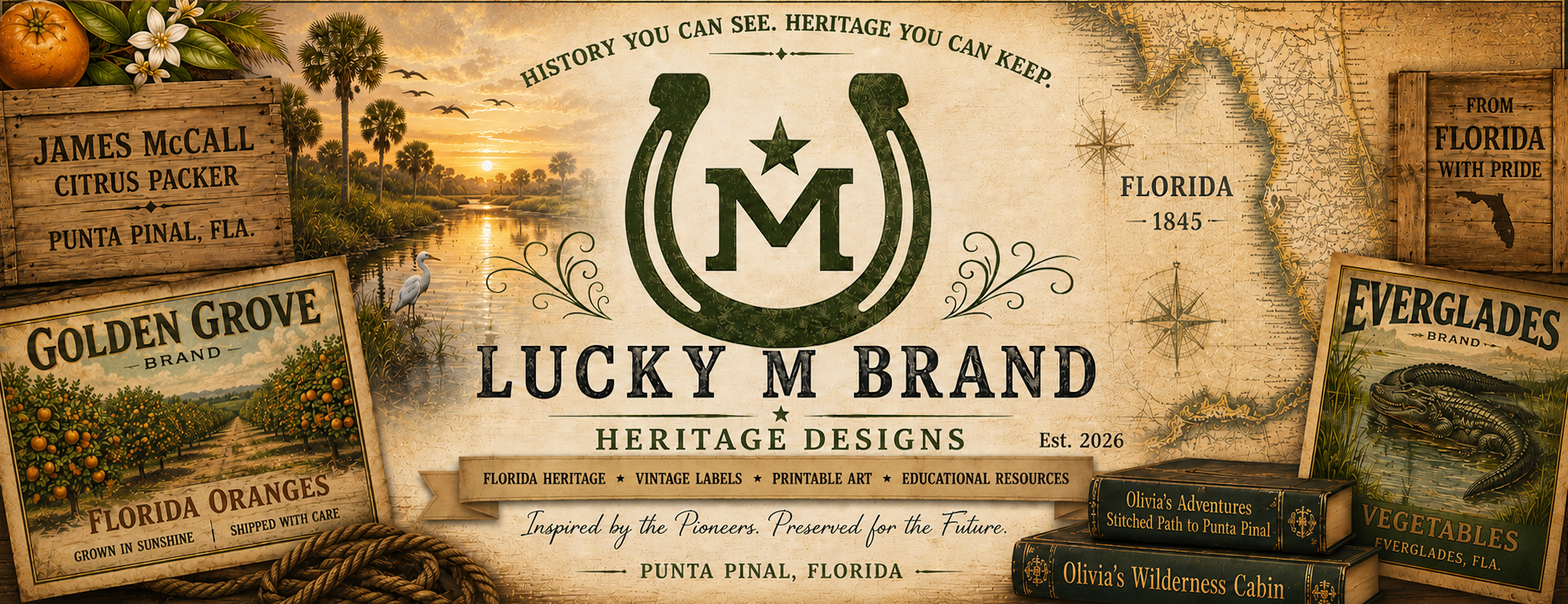 Lucky M Brand Florida Heritage Designs banner